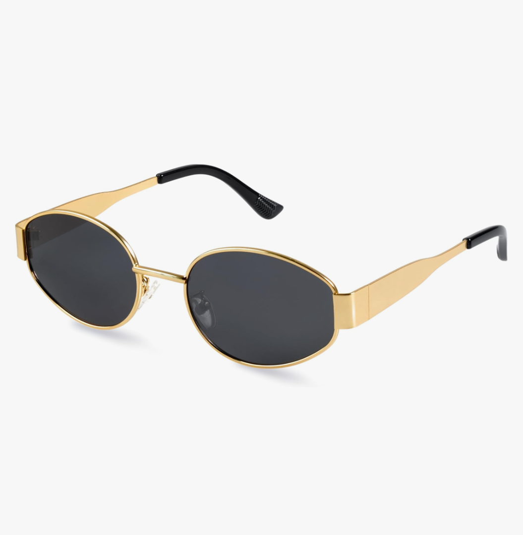 livho 2025 Trendy Oval Sunglasses - Stylish Polarized Shades for Everyday - Retro Metal Frames