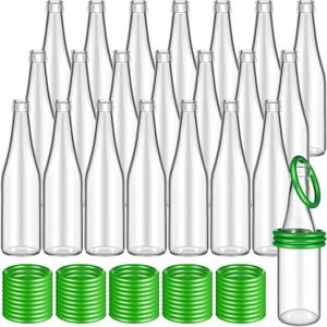 Tioncy Ring Toss Outdoor Carnival Backyard Adults Fun Target Glass Bottles with Mixed Color Rings Hoops for Family Outside Sport Party Accessories (72pcs)