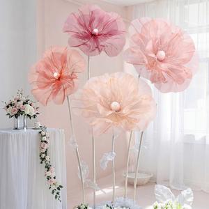 4 Pcs Giant 3D Large Flower Decorations, Different Pink