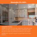 Meconard 6 Pack 4 Inch LED Recessed Ceiling Light with Junction Box, 5000K Daylight, 9W=75W 750LM, Dimmable Canless Downlights, ETL and Energy Star Listed