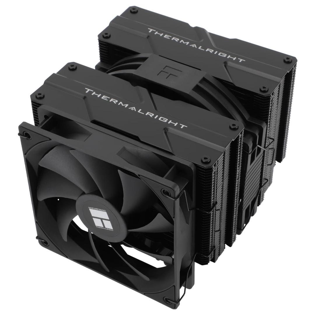 Thermalright Peerless Assassin 140 Black CPU Cooler, 6 Heat Pipes AGHP Technology,Dual PWM Fans with 1500RPM Speed, Double Towers Cooler,for AM5/AM4&Intel LGA 1700/1851/1150/1151/1200,PC CPU Cooling