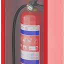Zonon 1 Pcs Fire Extinguisher Cabinet Wall & Surface Mount Steel Cabinet Fire Extinguisher Holder Case with Handle for Indoor Outdoor, 24.75" x 10.25" W x 7" D (Red)