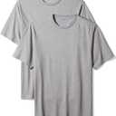 Amazon Essentials Mens Cotton Regular-Fit Short-Sleeve Crewneck T-Shirt (Gray, XXXL)