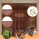 90 Strands Beaded Curtain for Doorways -35.5"x79"- Handmade Natural Beaded CurtainsBoho Doorway Wood and Bamboo Bead Curtain-As Insect Screen/Room Divider-Brown