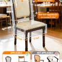 4Pcs Plastic Dining Chair Covers, Clear Chairs Seat Protector Keep Chair Away from Water, Dust, Stain