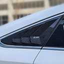 Blazeray for Hyundai Sonata 2015 2016 2017 2018 2019 Racing Style Rear Side Window Louvers Air Vent Scoop Shades Panel Cover Auto Exterior Decoration Trim Accessories 2PCS(Carbon Fiber)