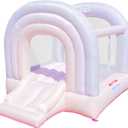 Bounceland Daydreamer Cotton Candy Bounce House, Pastel Bouncer with Slide, 8.9 ft L x 7.2 ft W x 6.7 ft H, UL Blower Included, Basketball Hoop, 30 Pastel Plastic Balls, Trendy Bouncer for Kids