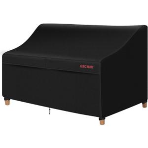 RICHIE Patio Loveseat Cover - Waterproof Outdoor 3-Seater Sofa Cover with Air Vent, UV Resistant Patio Furniture Covers for 78"W*34"D*31"H Loveseats (Black)