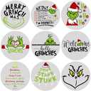 Yhliua Christmas Stencils for Painting on Wood Reusable, Large Round Merry Christmas Stencils for Crafts Holiday Stencils for Wood Board Sign Door Hanger Wall Wreaths (9 Christmas-1), white