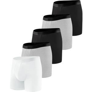 Incontinence Underwear for Men 150ML Absorbent Washable Reusable Heavy Flow Bladder Cotton Leak Proof Protective Boxer Briefs 5 Pack (Multicolor02, XX-Large)