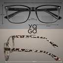 Yogo Vision Bifocal Reading Glasses for Women Men Rectangle Multifocal Readers Fashion Nerd Eyeglasses