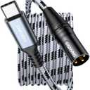 SNANSHI USB C to XLR Cable 6.6ft, Audio Output Only (NOT for Mics/Recording), Unbalanced Type C to XLR Cord for Speaker (Requires Active Speaker), Amp, Mixer, for iPhone 17/16/15, Galaxy S25
