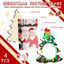 Christmas Picture Frame - Christmas Frames 4x6 with Cute Xmas Patterns for Wall Hanging & Desk Decor, Display Photo Frames with High Definition Acrylic Front Gift Ideas Tabletop Home Decorative, 4 Pack