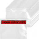 500 PCS 7.5”×5.5” Self-Adhesive Shipping Label Sleeves Packing List Mailing Envelopes Clear Top Loading Packing List Shipping Labels Pouches for Shipping Labels