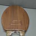 Elongated Toilet Seat Molded Wood Toilet Seat with Zinc Alloy Hinges, Easy to Install also Easy to Clean, Anti-pinch Wooden Toilet Seat by Angol Shiold (Elongated, Natural)
