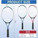 4 Pack Tennis Rackets Recreational 21 Inch Lightweight Tennis Racket Bulk with Balls Overgrips Carry Bag for Training Beginners