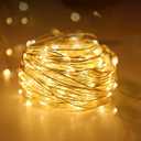 Timer Led Fairy Lights,1 Pack Mini Battery Powered Silver Wire Starry Tiny String Light, Battery Operated Micro Lights for Bedroom, Christmas, Parties, Wedding, Centerpiece, Decoration (5m/16ft Warm White)
