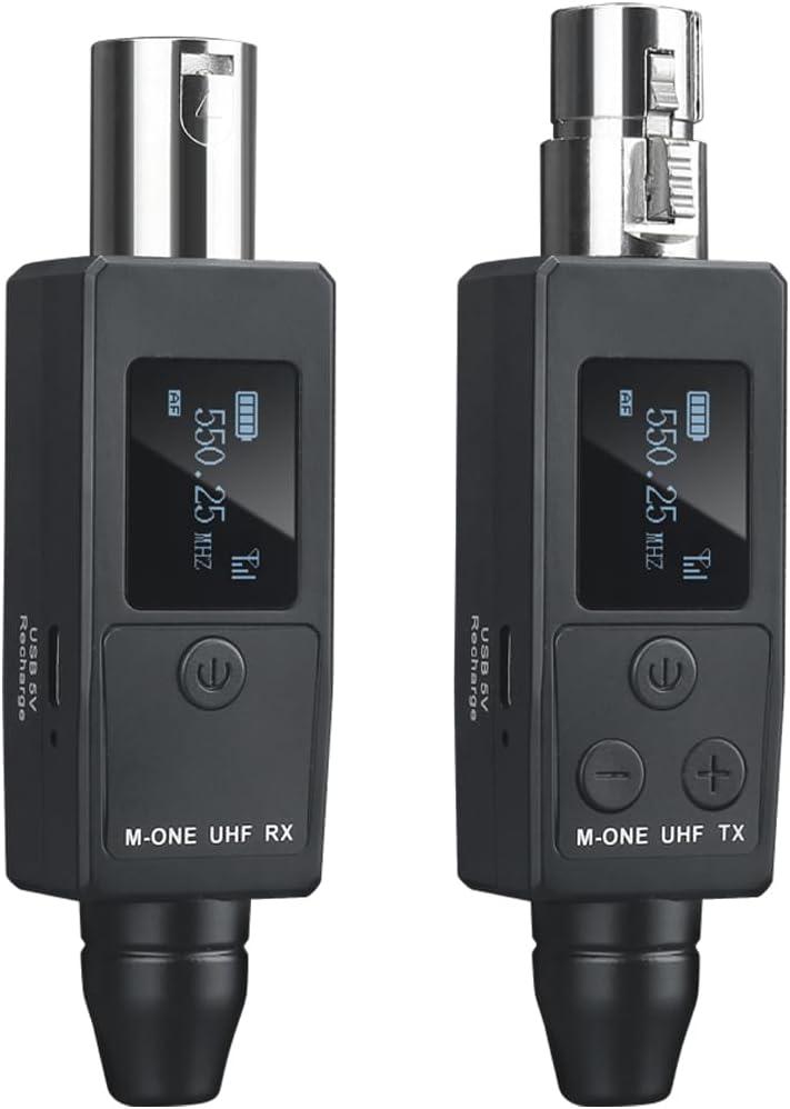 YXG UHF Wireless XLR Transmitter and Receiver Plug-on Wireless Microphone System for Dynamic/Condenser Microphone,with 48V Phantom Power, Electric Guitar/Bass, and More,Audio Mixer, PA System YXG UHF Wireless XLR Transmitter and Receiver Plug-on Wireless Microphone System for Dynamic/Condenser Microphone,with 48V Phantom Power, Electric Guitar/Bass, and More,Audio Mixer, PA System