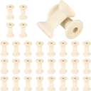 uxcell 30 Pcs Wooden Spool for Craft, 2"/50 mm Wooden Empty Spools Unfinished Wooden Ribbon Spools for Art, Thread Twine Ribbon, DIY Crafts Home Decor (Wooden)