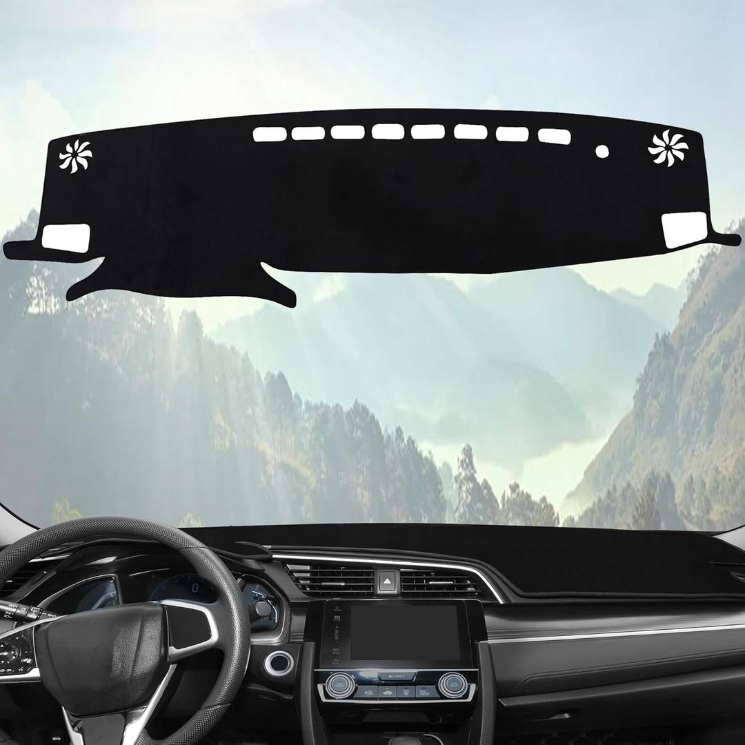 Dash Cover Custom Fit for Toyota Highlander 2020-2026 Advanced Sun Glare Reducer UV Protection Dashboard Cover Mat Premium Black Flannel Dash Mat Non-Slip Easy Install