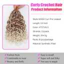 8 Packs GoGo Curl Crochet Hair 10Inch Curly Crochet Hair for Women Water Wave Beach Curl Deep Crochet Braids Blonde Synthetic Braiding Hair Extensions (27/613)