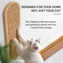 7 Ruby Road Wall Mounted Cat Scratcher with Multidirectional Sisal - Indoor Cat Wall Scratcher Post for Furniture Protection (Natural)
