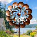 Pure Echo Metal Wind Spinner Outdoor, Wind Spinners for Yard and Garden, 84 inch Wind Sculptures & Spinners, Windmill for Yard Art