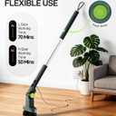 Electric Cleaning Brush, Dual Head Power Brush Scrubber with Infrared Control, 8-in-1 Cordless Power Scrubber for Bathroom & Shower, Electric Scrubber with Adjustable Handle for Bathtub, Tile, Floor