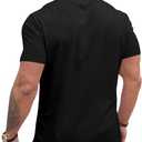 Mens T Shirts Casual Hipster Hip Hop Longline Crewneck Tee Shirts (Black, L)