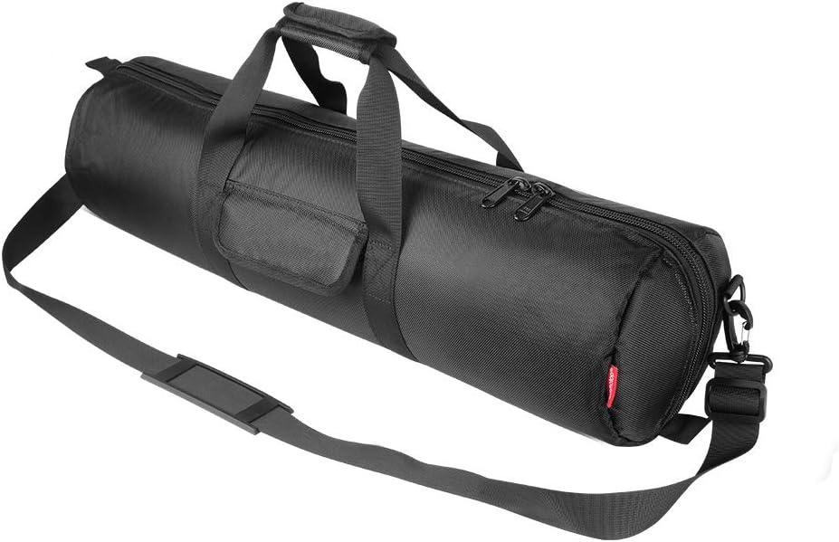 HEMMOTOP Tripod Bag, 25.6x7in Tripod Carrying Case Heavy Duty with Two Zippered Pockets, All Sides Thick Padded Light Stand Bag with Shoulder Strap and Handle for Pool Cue, Speaker Stand -R06518