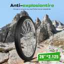 26 Inch Bike Tires Replacement 2-Pack 26x2.125 Bike Tire with Anti-Stab Weave, Folding Mountain Bicycle Tires and Tubes