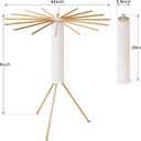 Clothes Drying Rack Foldable, Laundry Drying Rack, Drying Rack Clothing(16 Wood Poles), Clothes Hanger Rack, Laundry Rack Folding, Collapsible, Retractable