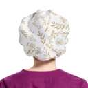 Bouffant Caps Shower Cap with Button and Sweatband, Adjustable Scrub Caps for Women Men Multi Color