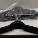 HOUSE DAY Black Velvet Hangers 40 Pack, Non Slip Clothes Felt Hanger Heavy Duty for Coat, Premium Slim Space Saving Suit Hangers for Closet Organizer, 360 Rotating Silver Hook