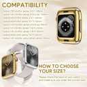 JR.DM 2 Pack Soft Flexible TPU Case Compatible for Apple Watch Series 11 (2025) Series 10 42mm Touchable Screen Lightweight All-Around Protector Thin Guard Shockproof Cover for iWatch, Gold+Silver