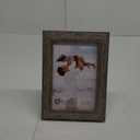 Malden International Designs 4x6 Metallic Taupe Textured Linear Picture Frame