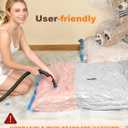 6 Pack Jumbo Extra Large 51.2 x 43.3 Vacuum Storage Bags for King Size Comforter Bedding Pillow, 5XL Vacuum Seal Bags Space Saver Reusable Heavy Duty for Coat Quilt Blanket Clothing