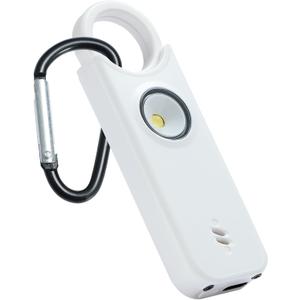 Personal Safety Alarm - 135dB Ultra Loud Siren with LED Strobe Light, USB-C Rechargeable, Compact Keychain Alarm for Women/Men, Emergency Flashlight & Vibration Alert(White)