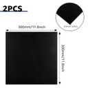 2PCS 12 x 12 x 1/8(0.12) Inch Anodized Aluminum Sheet, Black Aluminum Engraving Blanks, 3MM Thin Metal Plates for Laser Engraving, Crafting, DIY, House Decoration