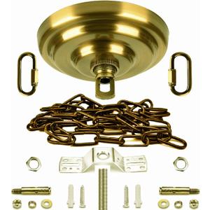 Heavy Duty Canopy Kit and 3.2 feet Pendant Light Fixture Chain for Chandelier or Swag Light Fixtures,Vintage Gold Copper