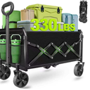 Wagons Carts Foldable - Collapsible Wagon Cart with Wheels – Folding Foldable Wagon Small Portable Lightweight for Sports, Camping, Storage, Travel, Shopping