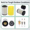 S100 Oil Change Kit for John Deere D105 D110 D125 S130 S140 Z335e Z315e E100 E140 D100 D130 D140 Maintenance Kit, 100 Series Tune up Kit Parts, AM125424 Oil Filter Air Filter MIU14395 Accessories