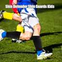 Soccer Shin Guards Pads for Youth Adult, Shin Defender Shin Guards Kids, Calf Compression Sleeve with Honeycomb Pads, Protective Soccer Shin Pads Gear for Boys, Girls