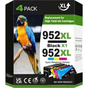 PayForLess 952XL Ink Cartridges Combo Pack Compatible for HP 952 952XL for HP 8710 Printer OfficeJet Pro 7720 7740 8210 8216 8702 8710 8715 8720 8725 8728 8730 8745 4 Pack