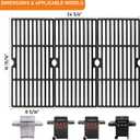 Grill Grates for Charbroil Advantage 4 Burner 463344116 463343015 463344015, Gas2coal 463340516 463370516, Grill Grids for Char-Broil 463336016, Replacement for G467-0002-W1, G309-0019-W2, 16 15/16"