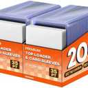 400 Card Sleeves Top Loaders for Cards, 3" x 4" Hard Plastic Toploaders, Baseball Card Protectors, Trading Card Holder for Football Sports Cards (200 Toploaders + 200 Penny Sleeves)