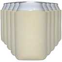 TahoeBay Blank Beer Can Cooler Sleeves (12-Pack) Bulk Sublimation Blanks for Vinyl Plain Soft Foam Can Sleeves Coolers for Soda Cans & Bottles Black, White, Assorted Solid Color (Sandstone)