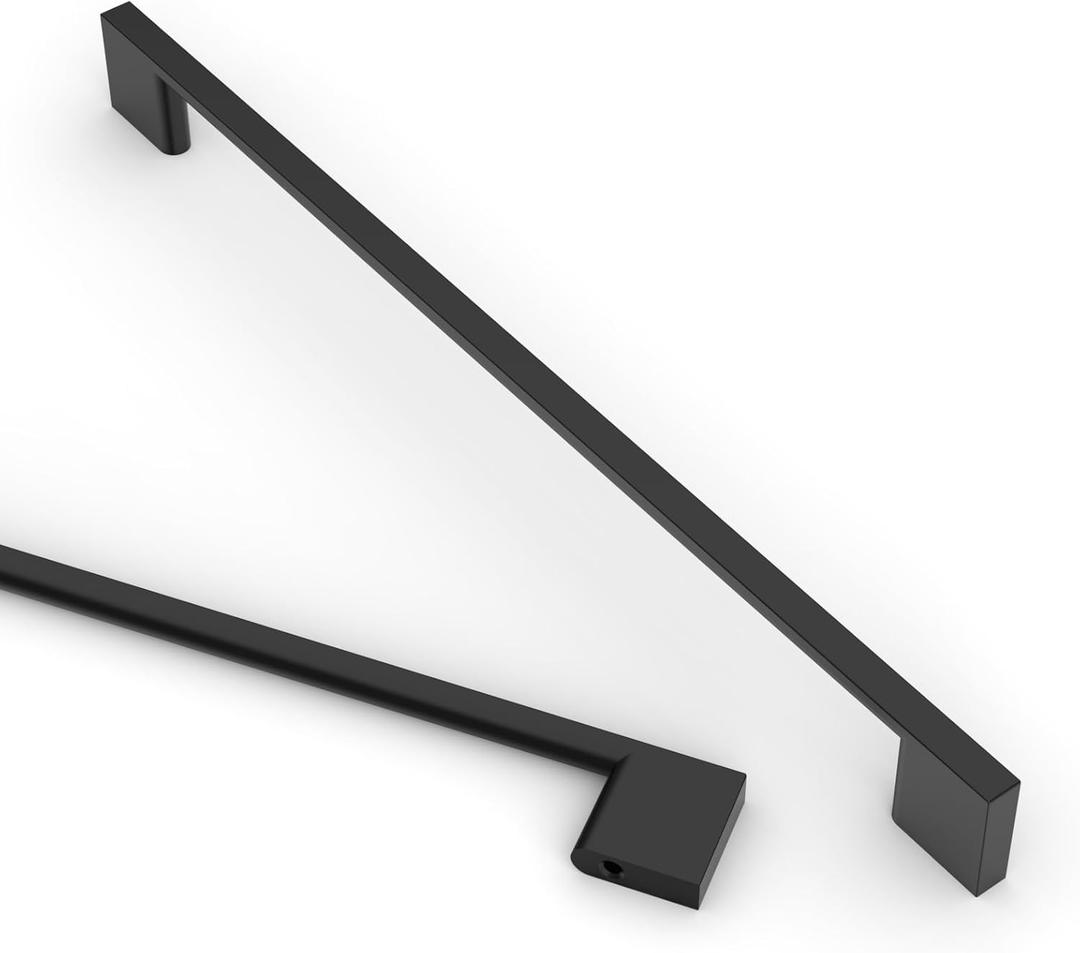 Asidrama 20 Pack 10 Inch(256mm) Matte Black Kitchen Cabinet Handles, Cabinet Pulls Kitchen Cabinet Hardware for Cupboard Drawer Pulls