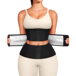 Junlan Waist Trainer for Women Shapewear - Tummy Control Waist Cincher Segmented Body Shaper (Large, Black)