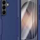 for Samsung Galaxy S26 Case with Screen Protector,Heavy Duty Military Grade Drop Protection Tough Cases,Dual-Layer Shock-Absorbing Dust Proof Rugged Durable Galaxy S 26 Cell Phone Cover 6.3" (Blue)